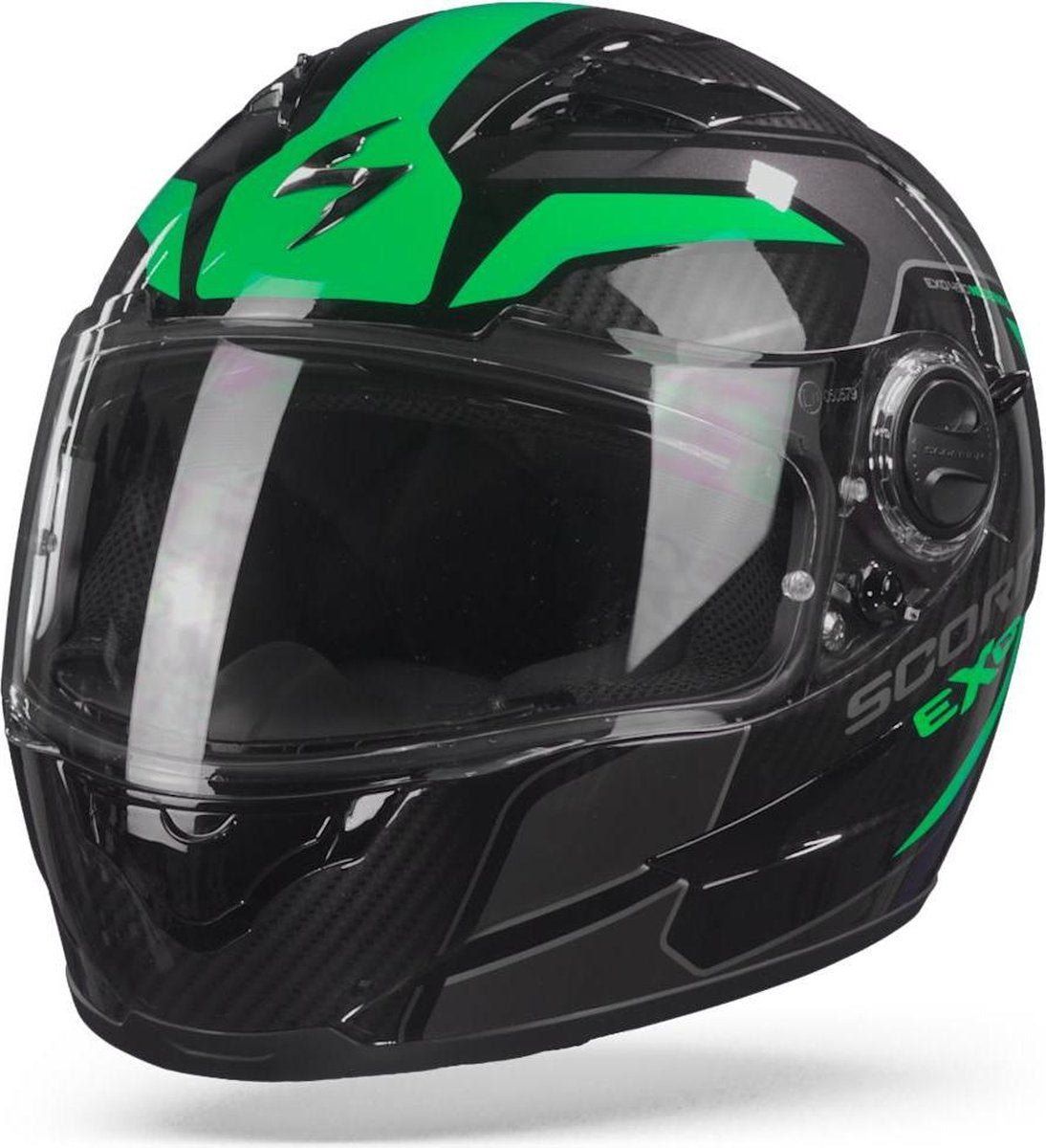 Scorpion EXO-490 Supernova Black Green Full Face Helmet L
