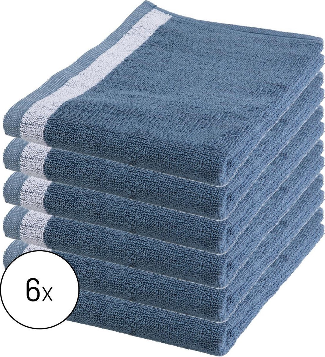 Byrklund Set Blauw - 6x Keukendoek 50x50cm