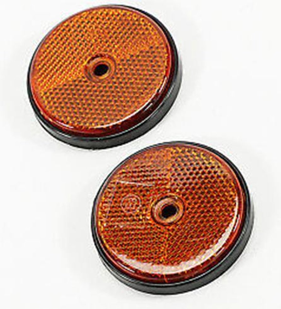 REFLECTOR ROND ORANJE 60 MM 2 DLG E-KEUR
