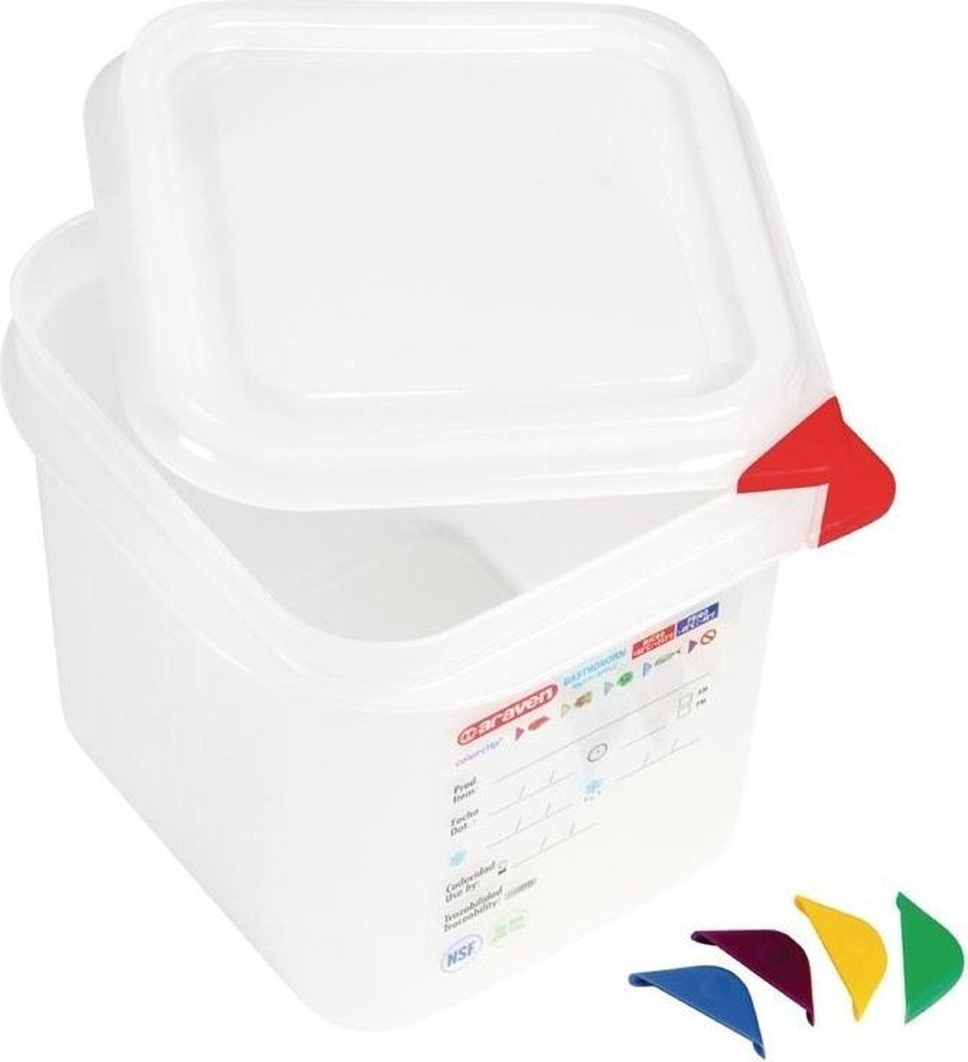 Araven GN1/6 voedselbak met deksel 2.6ltr