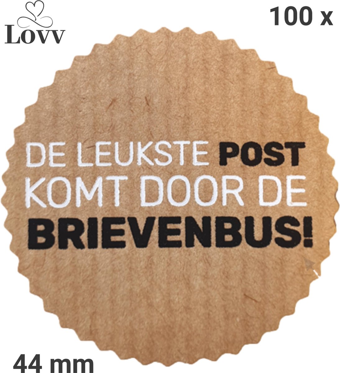 Sluitstickers-Thank You Stickers- Large-Bedankt Stickers-De Leukste Post Komt Door De Brievenbus-Happy Mail Stickers-100 Stuks- 44 mm