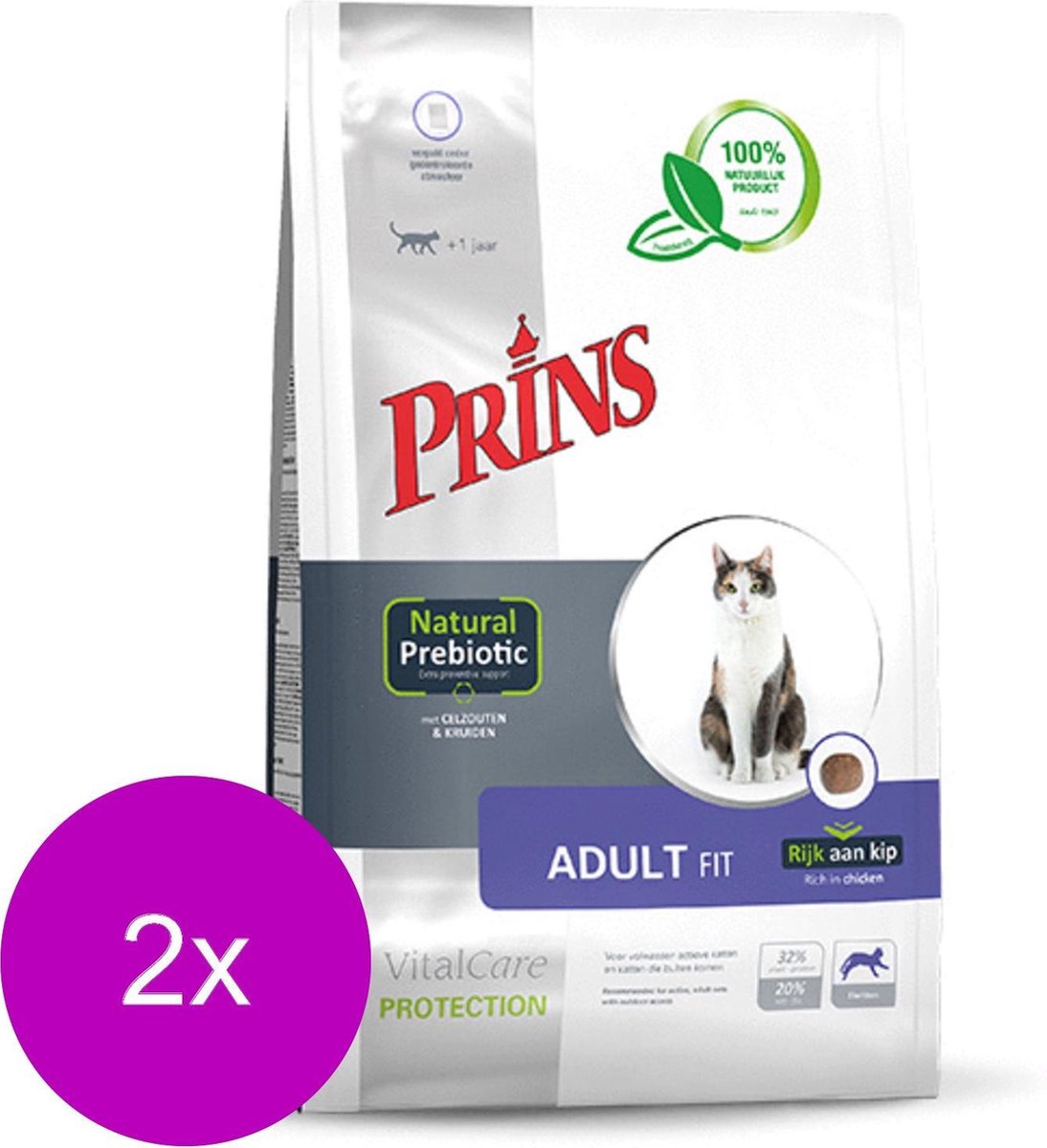 Prins Vitalcare Protection Adult Fit - Kattenvoer - 2 x 1.5 kg