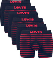 Levi Vintage Stripe YD (6-pack) Onderbroek - Maat L  - Mannen - donker blauw/rood