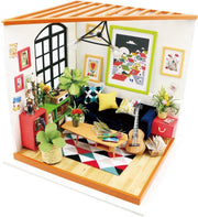 Robotime - DIY Dollhouse Kit-Locus's Sitting Room with LED light - Houten Bouwpakket