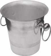 Wijnkoeler aluminium | 2 handgrepen | afmeting: 20(h) x 20(Ø)cm.