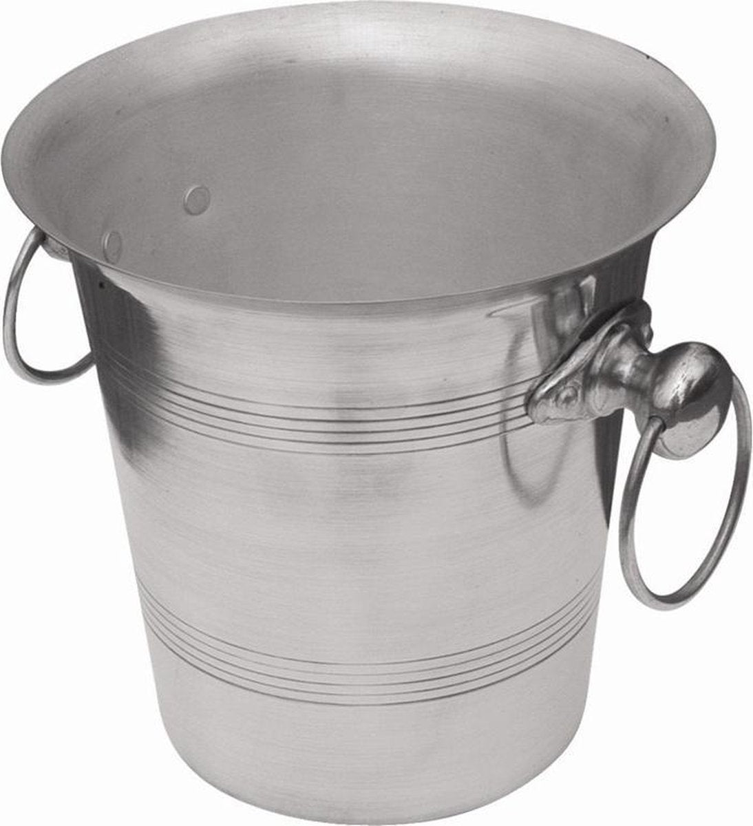 Wijnkoeler aluminium | 2 handgrepen | afmeting: 20(h) x 20(Ø)cm.
