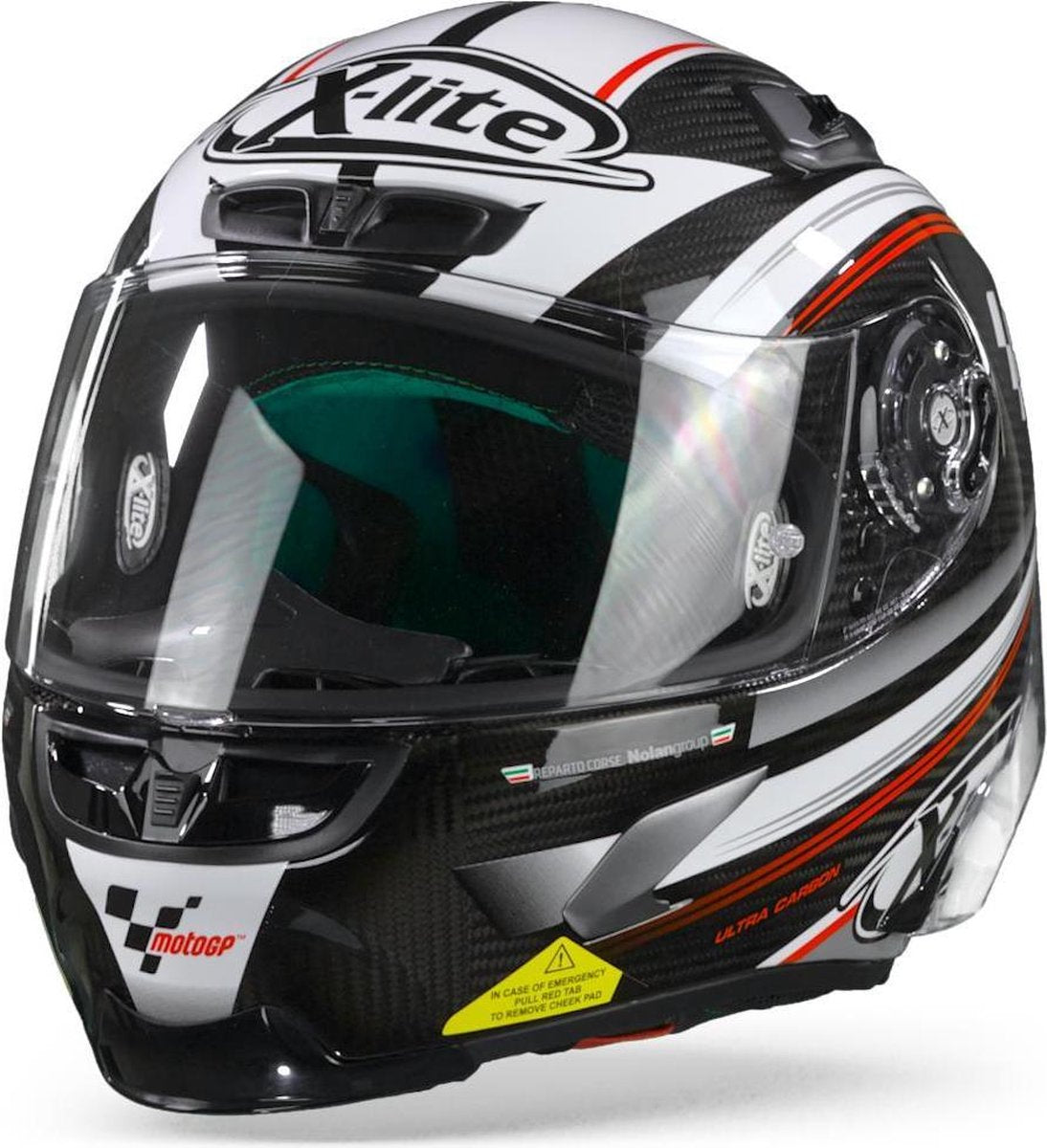 X-Lite X-803 RS Ultra Carbon Moto Gp 11 Carbon Black White Red  Integraalhelm - Motorhelm - Maat S