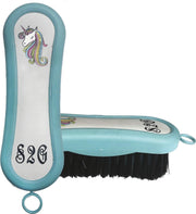 S2g Hoofdborstel Unicorn Leer/rubber Turquoise/wit/zwart
