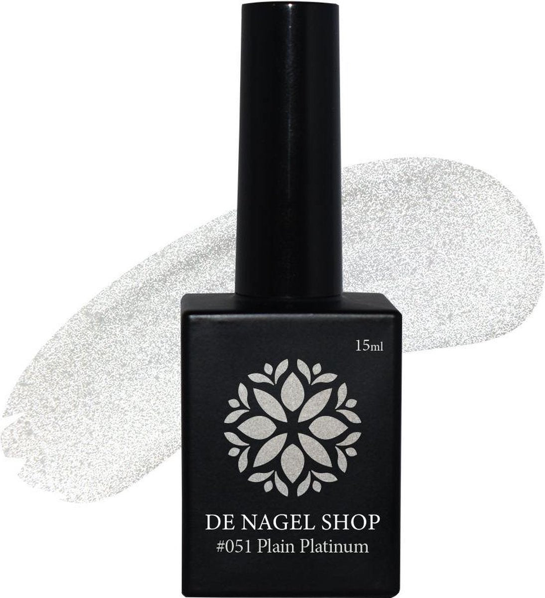 Witte gel nagellak - Plain Platinum 051 Gel nagellak - 15ml - De Nagel Shop - Gelnagels Nagellak