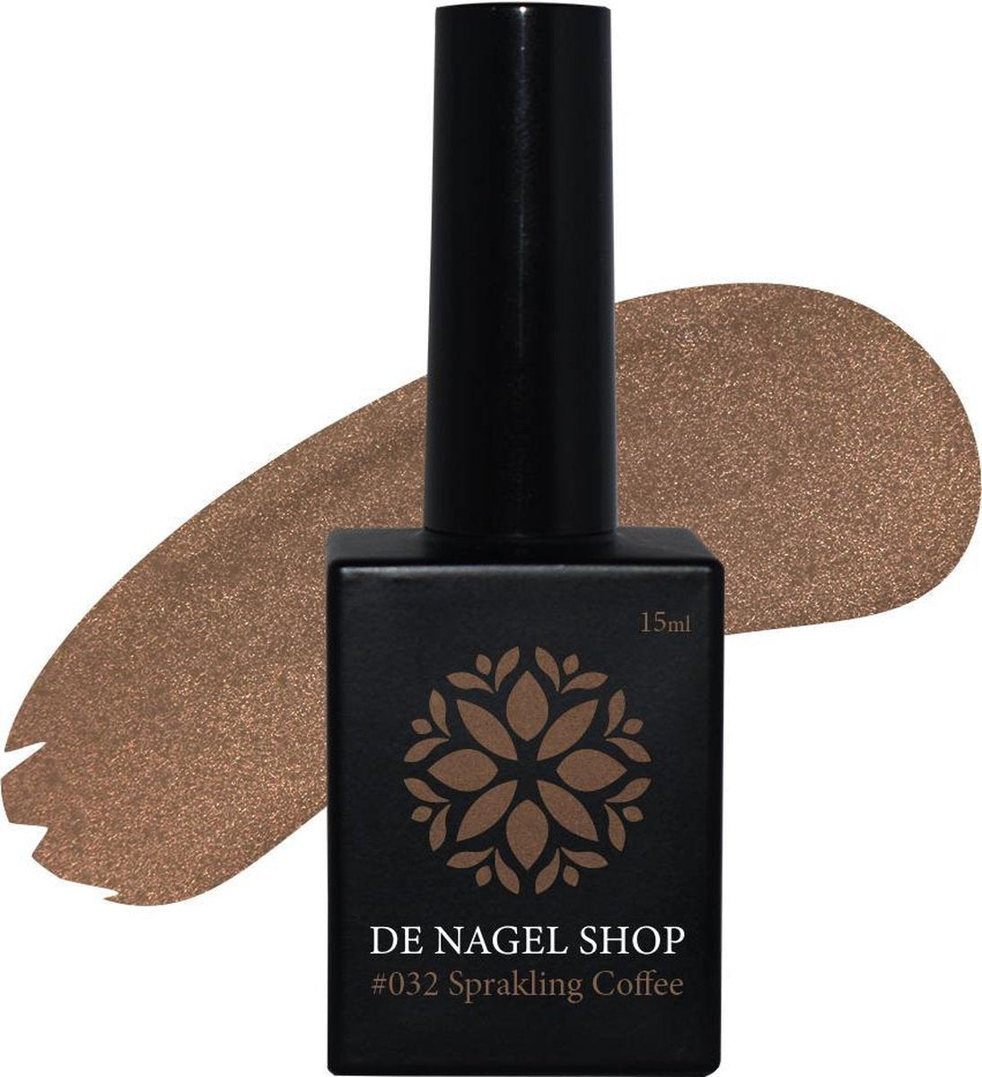 Sparkling coffee 032 Gel nagellak - Bruine gel nagellak - 15ml - De Nagel Shop - Gelnagels Nagellak