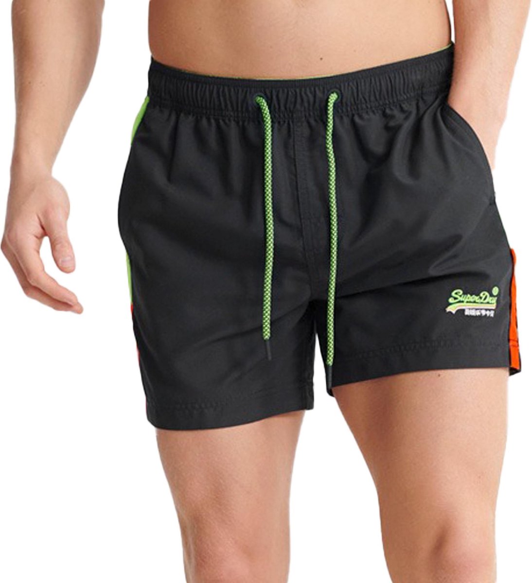 Superdry Beach Volley Zwembroek - Mannen - zwart/groen/rood