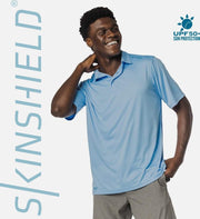 Skinshield by Vapor Apparel - UPF 50+ Solar Performance Polo - maat S - Blauw