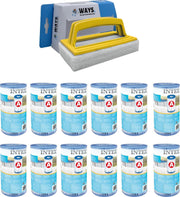 Intex - A filters - 12 stuks - Geschikt voor filterpomp 28604GS/28638GS/28636GS & WAYS scrubborstel