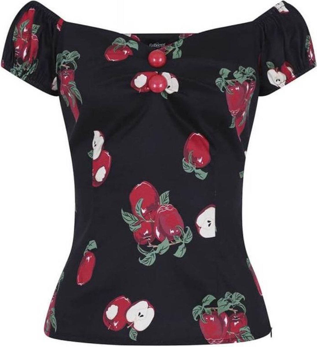 Collectif Dolores Apple 50's Top Zwart