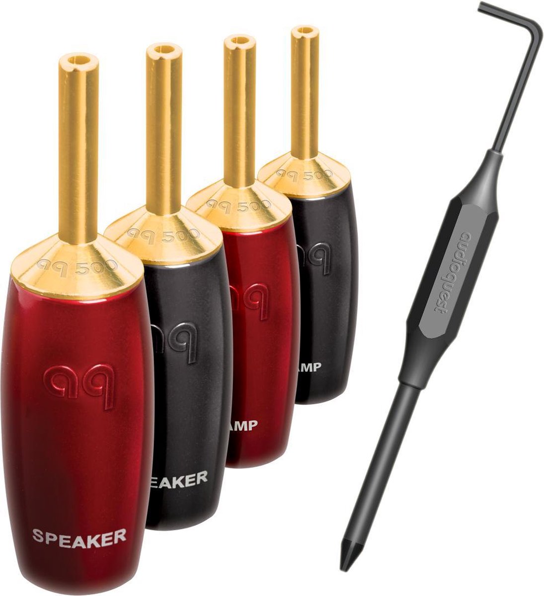 AudioQuest Banana 500 Goud 4 set - Banana plug