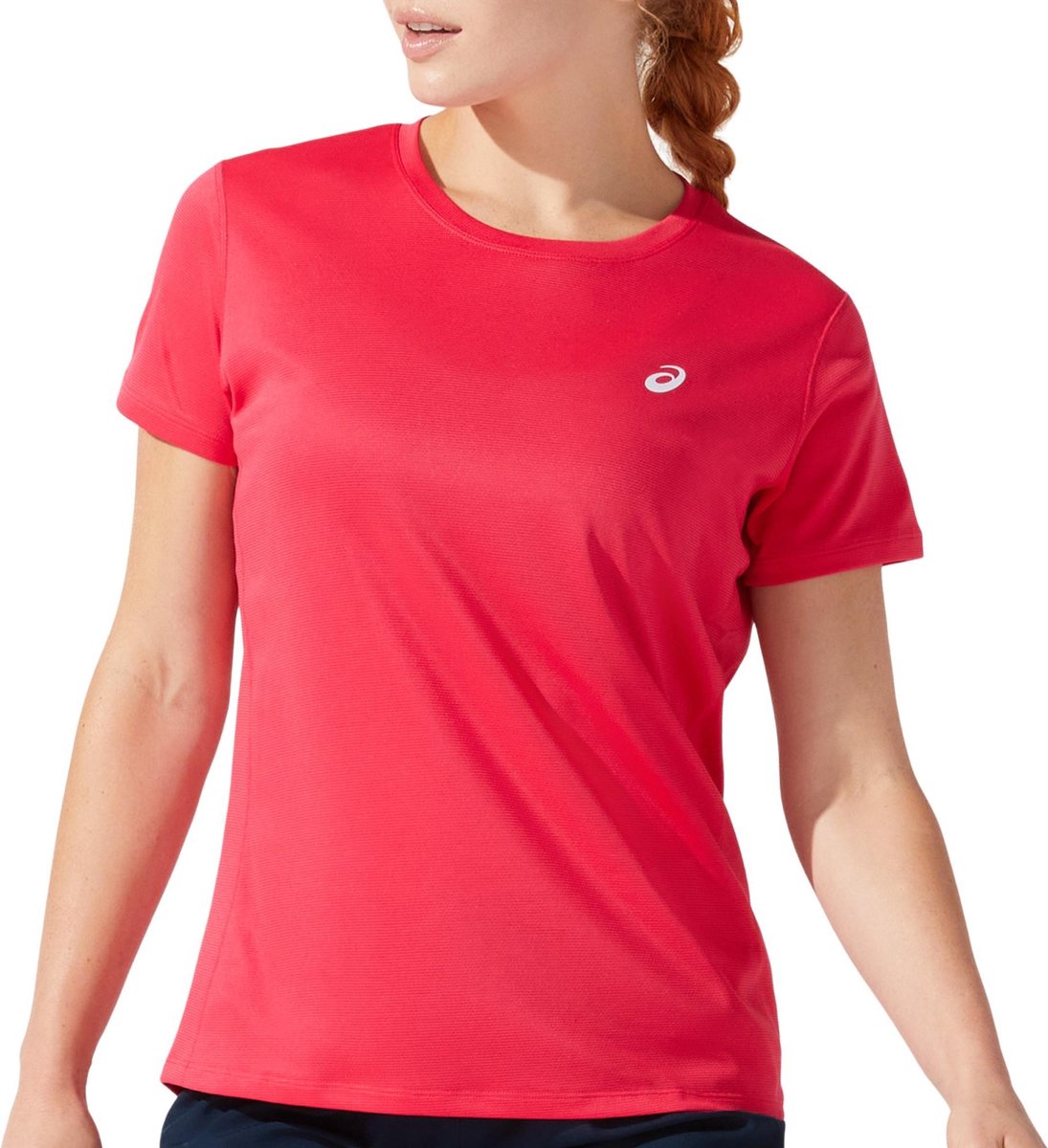 Asics Core SS Top  Sportshirt - Maat S  - Vrouwen - Roze