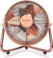 Ventilator Retro stijl | ventilator in koperen design | staande ventilator 32 watt |  hoge luchtstroom