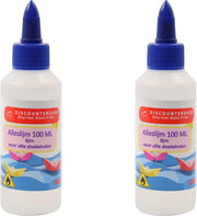 2 X Alleslijm 100ML - Lijm - Lijm voor papier - Lijm voor karton - Lijm voor textiel - Lijm voor piepschuim.