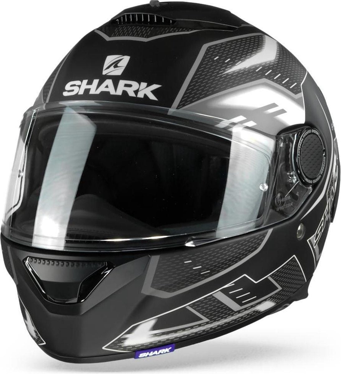 Shark Spartan 1.2 Antheon Mat Zwart Wit Zwart Kwk Integraalhelm - Motorhelm - Maat XL