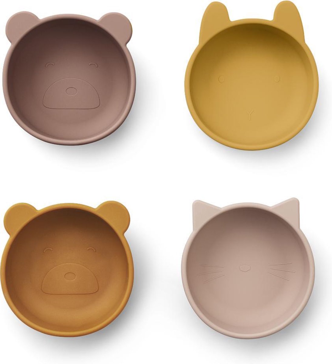 Liewood Iggy Silicone Bowl Kom - Rose Mix (set van 4)