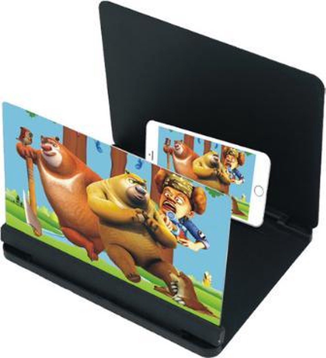 Bascessoires Beeldscherm vergroter HD- Vergrootglas voor Smartphone HD - Geschikt voor elke smartphone - Scherm 3D - Telefoon Beamer HD - Beeldschermvergroter