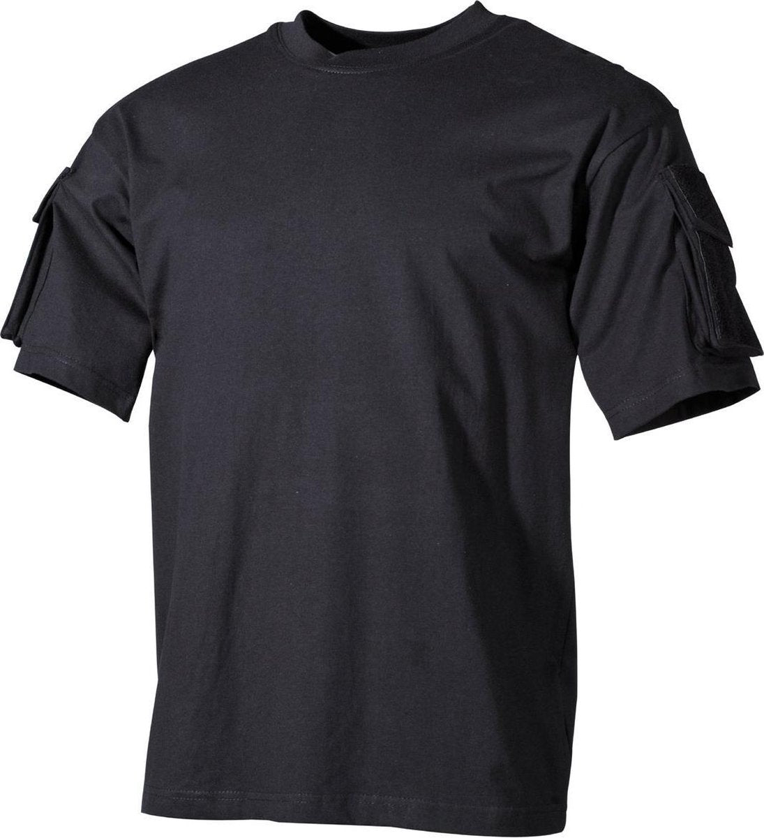 US T-Shirt korte mouw zwart met mouwzakken - Maat L