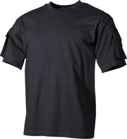 US T-Shirt korte mouw zwart met mouwzakken - Maat L