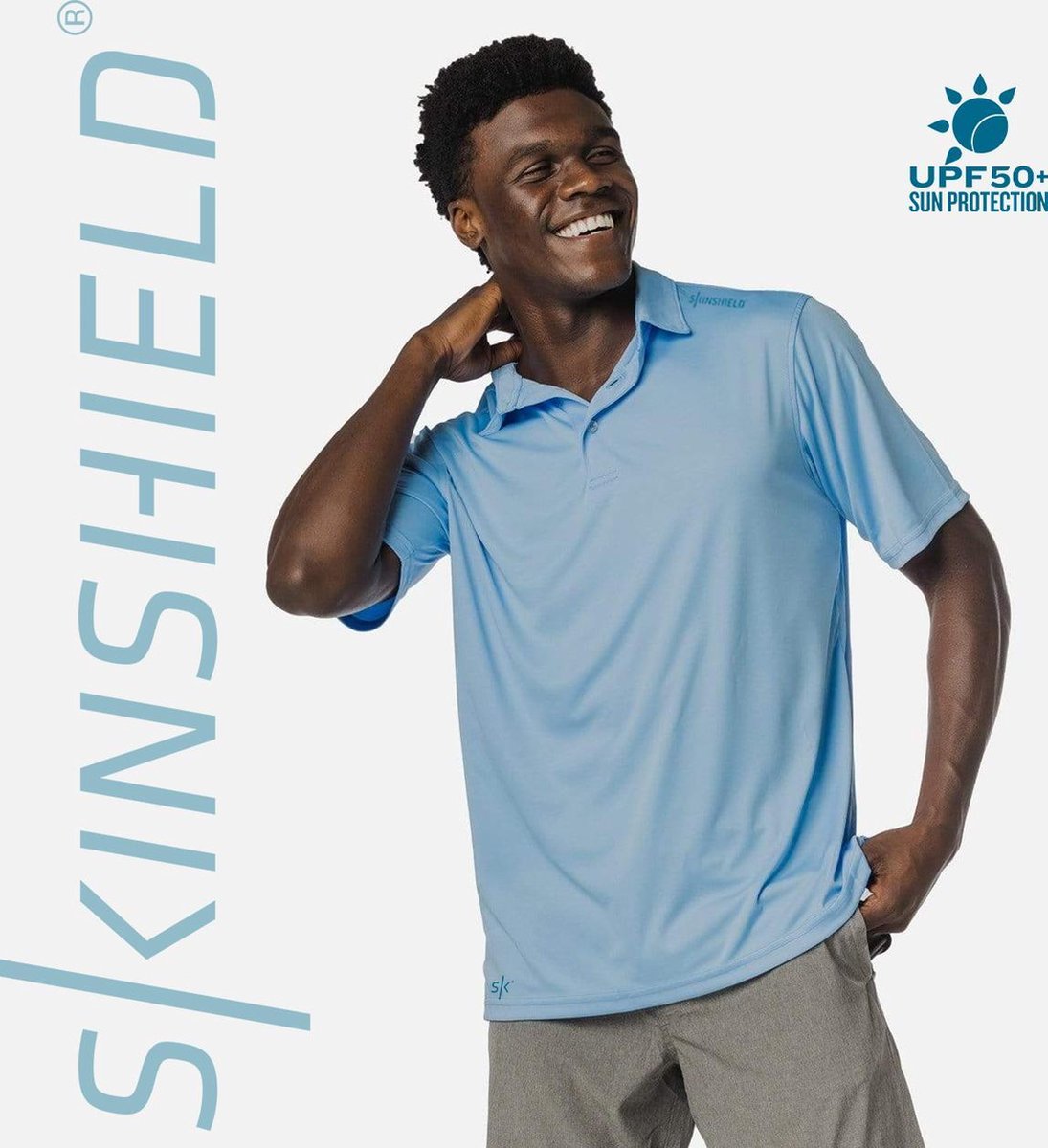 Skinshield by Vapor Apparel - UPF 50+ Solar Performance Polo - maat XXL - Blauw