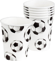 12 stuks kartonnen bekers voetbal 25 cl