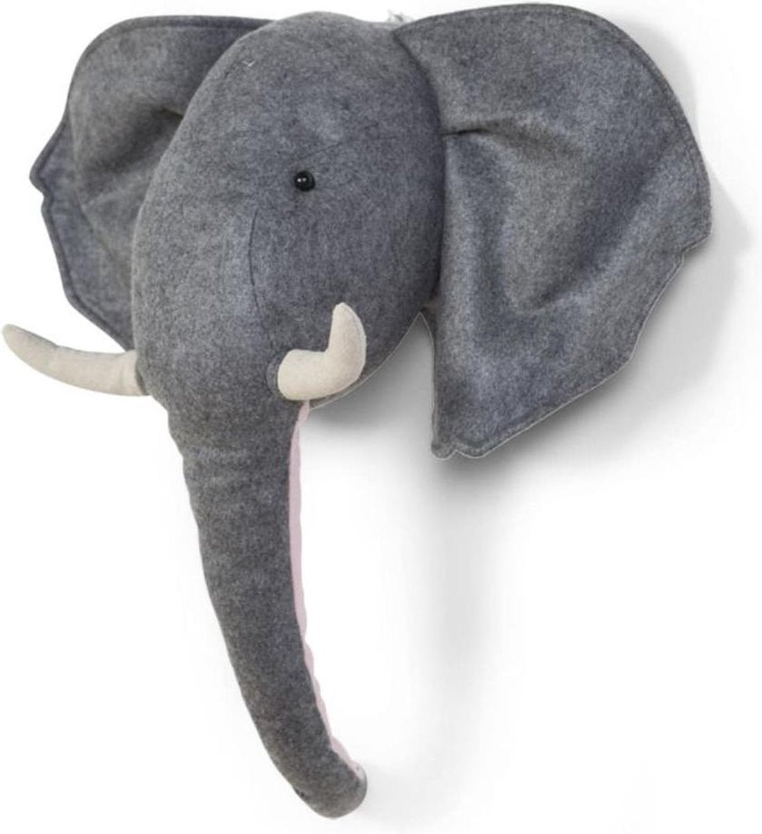 Dierenkop Olifant - Vilt - Muurdecoratie