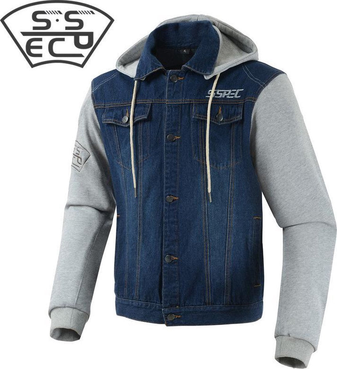 Motorhoodie - Motorjas - Spijkerstof - Maat L