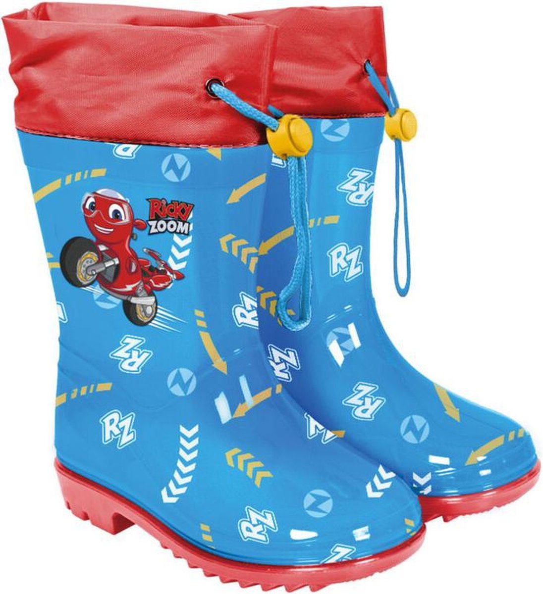 Perletti Regenlaarzen Ricky Zoom Junior Pvc Rood/blauw Mt 22/23