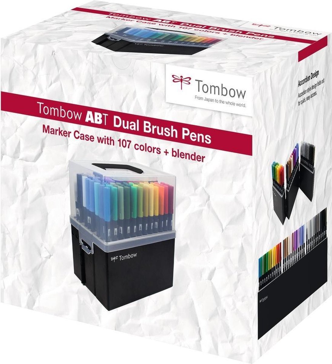 Tombow - ABT - dual - brush - tekenpennen - koffer - met 107 markers + blender