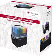Tombow - ABT - dual - brush - tekenpennen - koffer - met 107 markers + blender