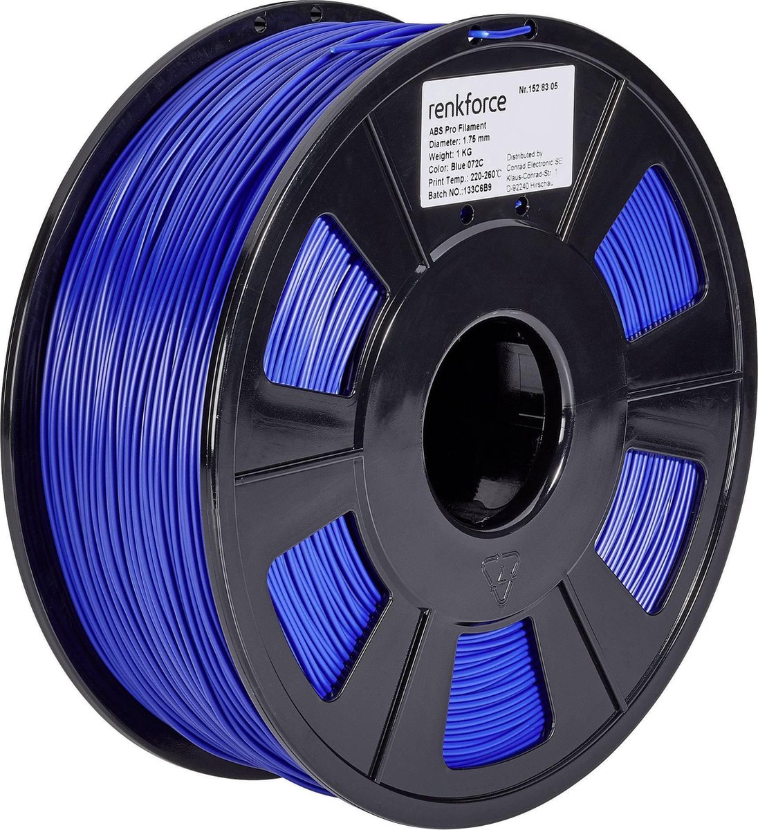 Filament Renkforce ABS kunststof 1.75 mm Blauw 1 kg