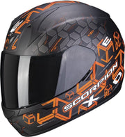 Scorpion EXO-390 Cube Matt Black Orange Full Face Helmet XL