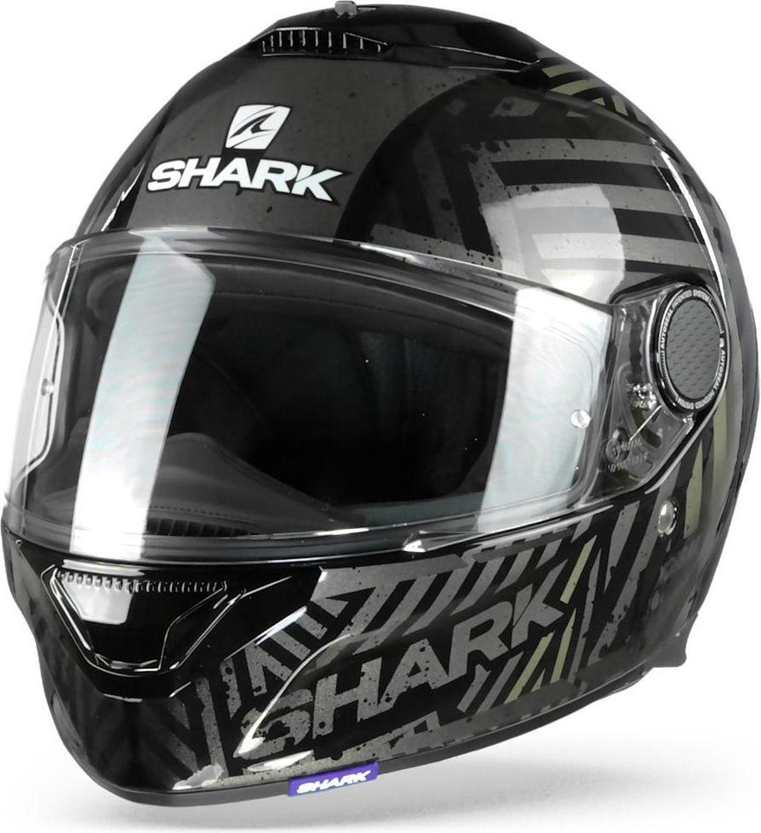 Shark Spartan 1.2 Kobrak Zwart Anthracite Anthracite Kaa Integraalhelm - Motorhelm - Maat M