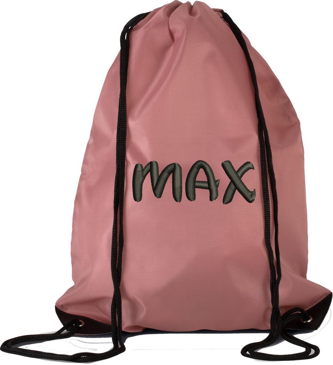 Ki-Mood Gymtas met naam geborduurd - gepersonaliseerd - Light Marsala