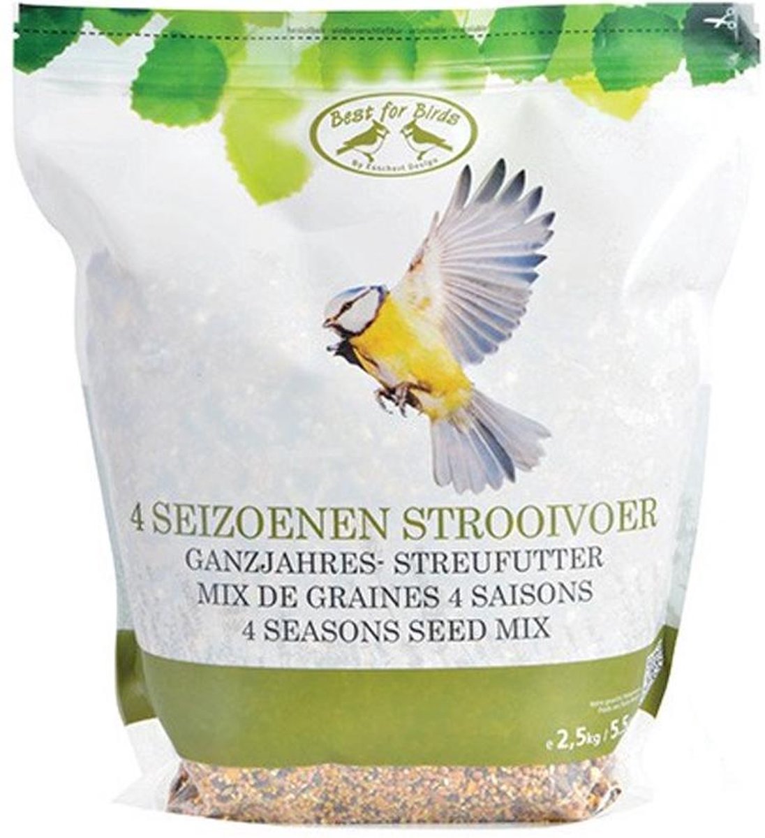 Esschert Design Zak 4 seizoenen strooivoer - 2.5 KG