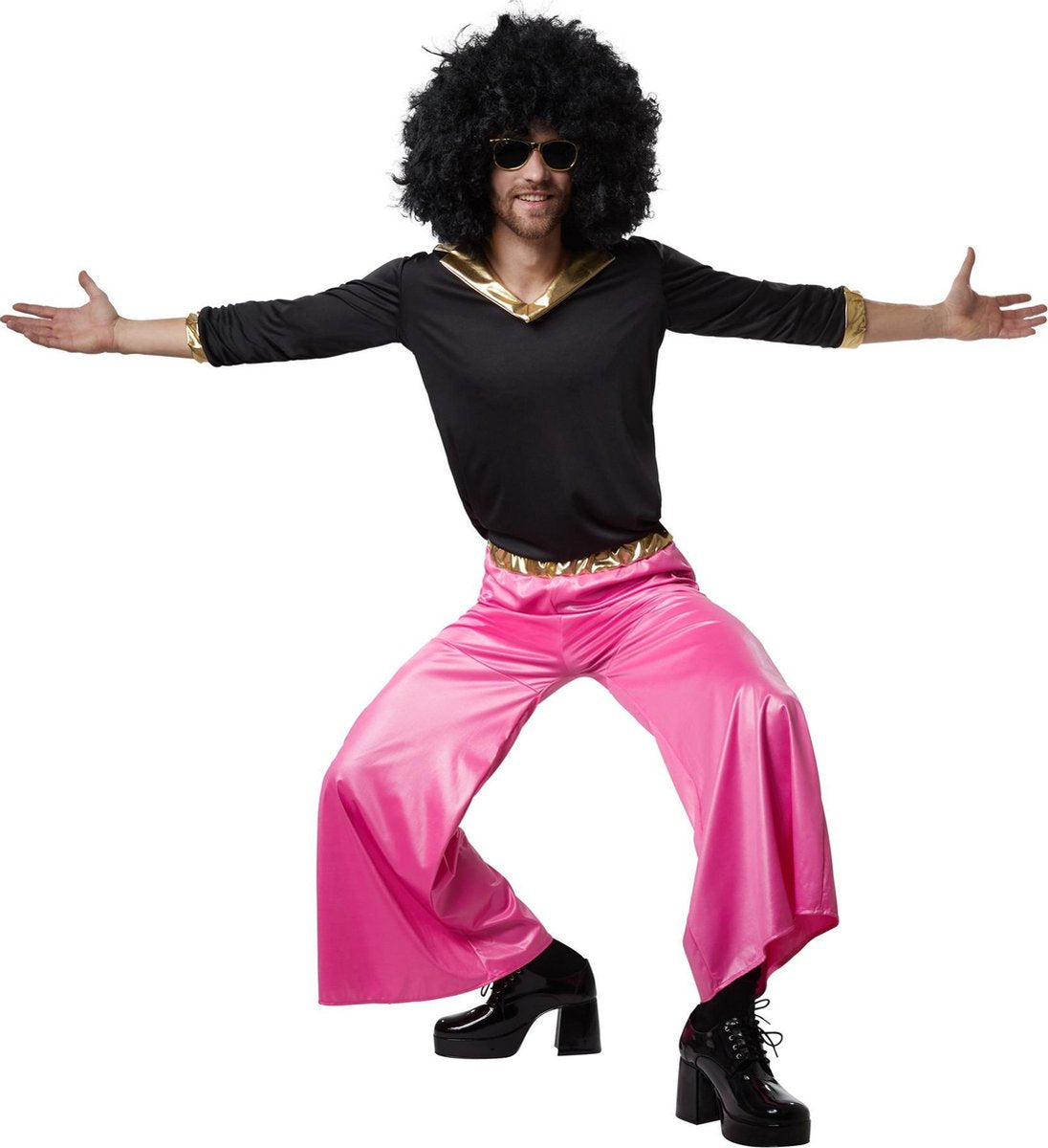 dressforfun - Funky Disco Dancer XL  - verkleedkleding kostuum halloween verkleden feestkleding carnavalskleding carnaval feestkledij partykleding - 302405