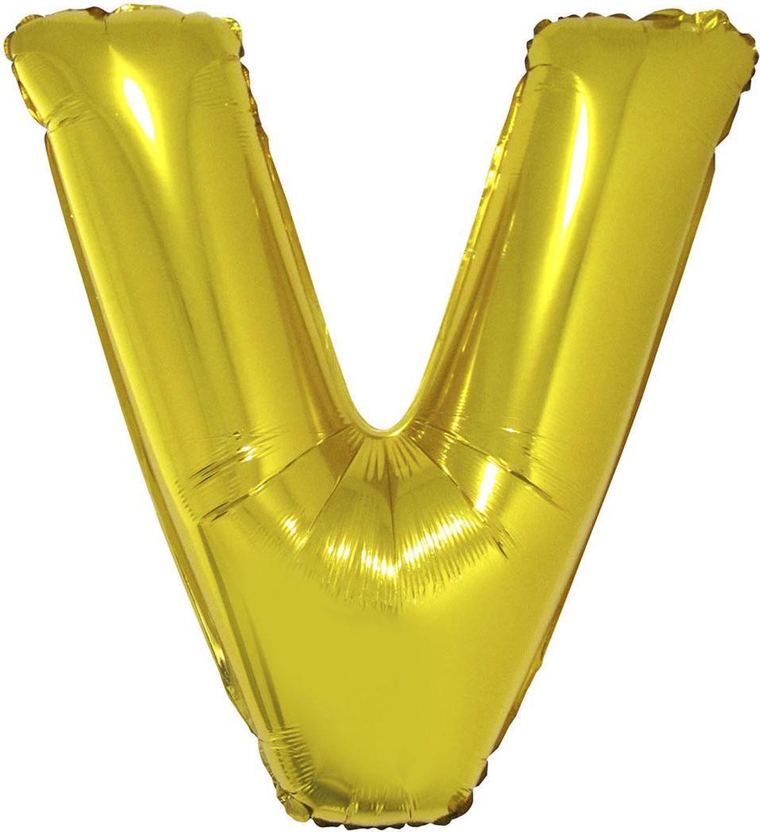 Grote folie ballon letter V Goud