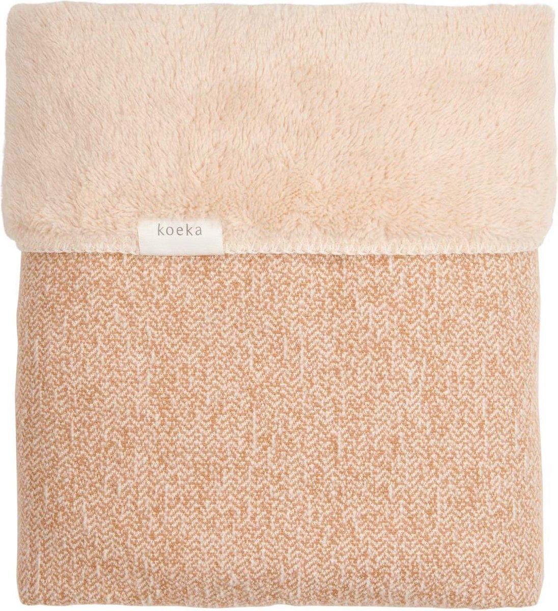 Koeka Wiegdeken Vigo teddy - caramel/soft caramel 75x100cm