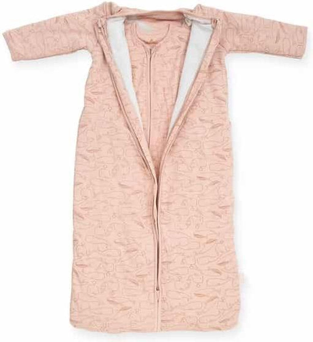 Jollein Baby slaapzak - 4-seizoenen - 90cm - Whales - Pale pink