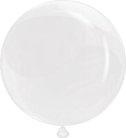 Doorzichte witte ronde ballon - Feestdecoratievoorwerp