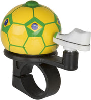 M-Wave Voetbal Mini - Fietsbel - 38 mm - Brazilië