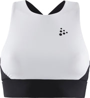 Craft Untmd Cropped Singlet Dames Sporttop - White/Black - L