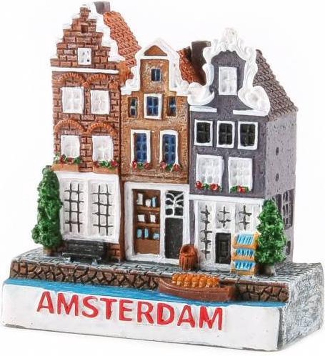 3D Magneet 3 Huizen Amsterdam - Souvenir