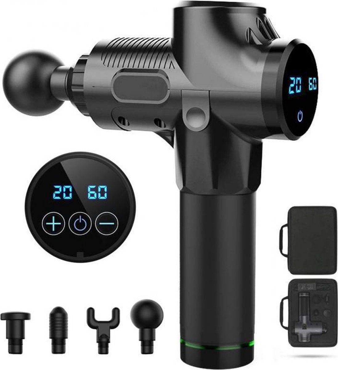 Massage Gun Professioneel- Sportherstel en Relax Massage Pistool - Professioneel en sterk – 4 opzetstukken – Professioneel Massage Pistool - Inclusief luxe draagkoffer