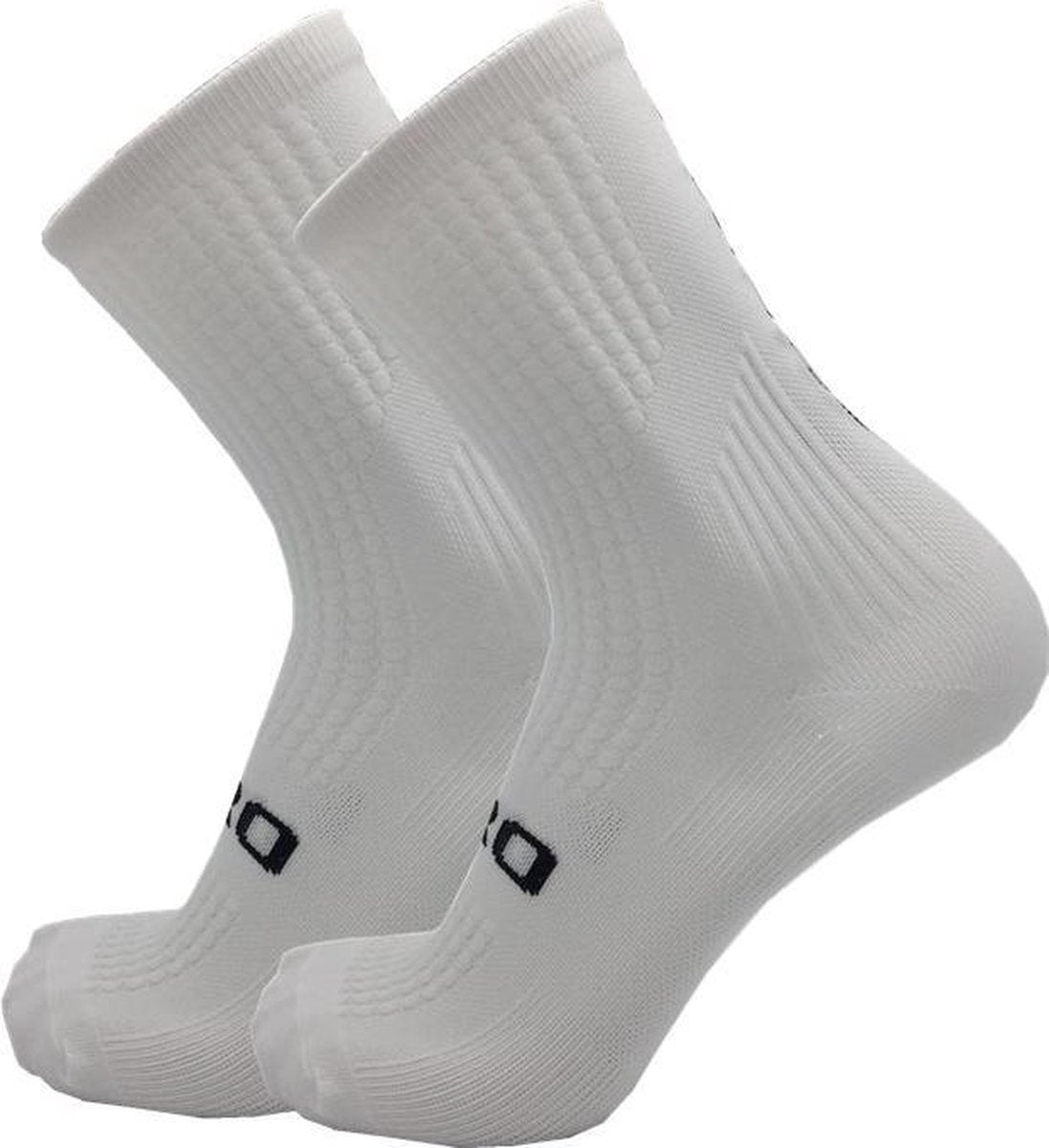 Sportsokken- Elastische Hardloop / Sport / Fietsen - Running Sock - Kousen - Heren/Dames 1 Paar - Maat 39-46  Sportsokken Wit