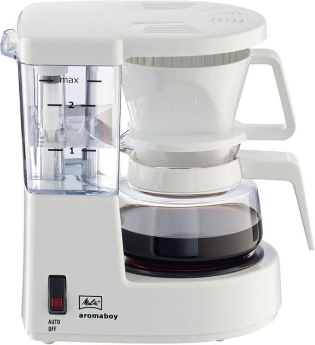 Koffiezetapparaat - 2 kopjes - wit filter koffiezetter 2kops melitta - 20cm hoog - 500w